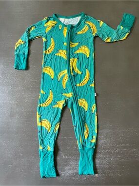 6-12m Little Sleepies Bamboo Zippy in Banana Print